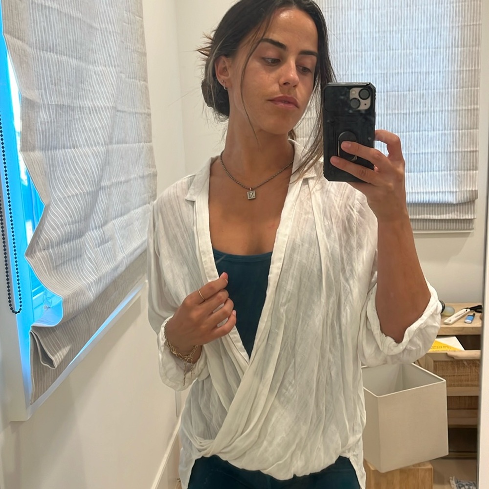 Elan White Blouse